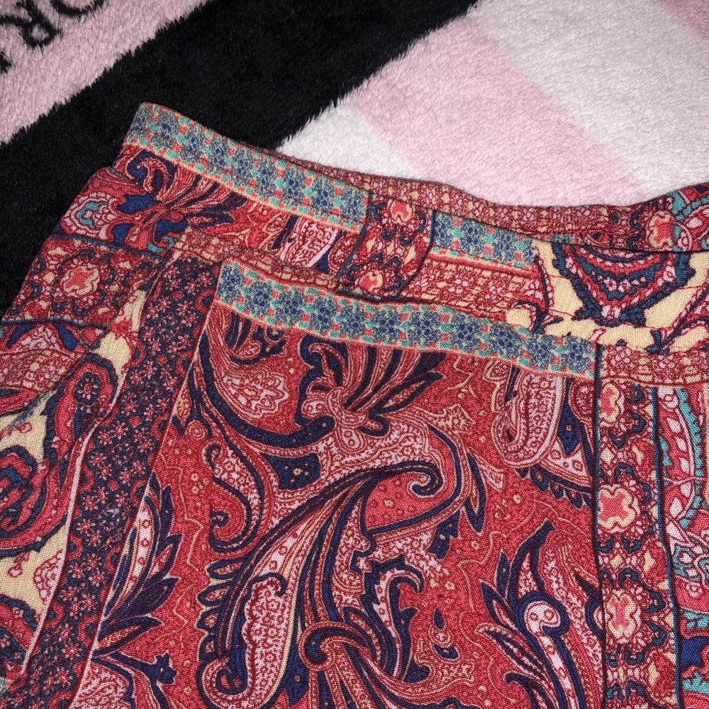 Red Patterned Shorts - Picture 3 of 5